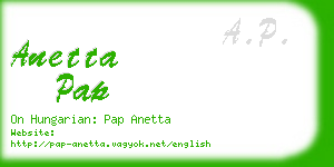 anetta pap business card